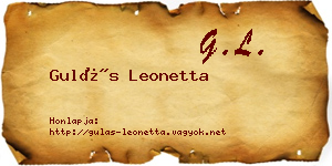 Gulás Leonetta névjegykártya